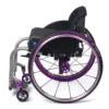 zra-purple-ano-left TiLite ZRa Series 2 rigid wheelchair with a lightweight titanium frame and customizable design for personalized mobility and comfort.