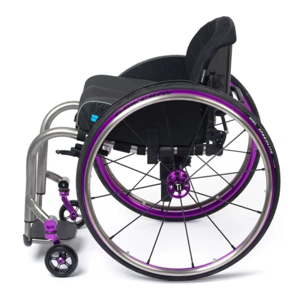TiLite ZRa Series 2 rigid wheelchair with a lightweight titanium frame and customizable design for personalized mobility and comfort.
