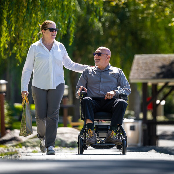 Jazzy Ultra Light Power Chair with an all-carbon fiber frame, ultra-lightweight design, and quick-folding capability for travel-friendly mobility.
