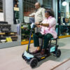 Go Go Super Portable Scooter with compact folding design, lightweight frame, and Charge360 magnetic charging system for travel-friendly mobility.
