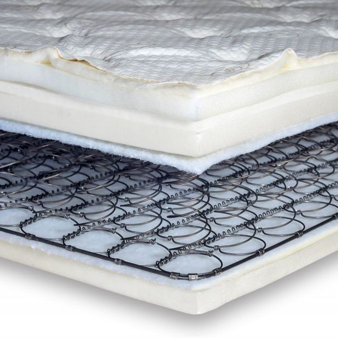 Flexabed Innerspring/Memory Foam Combo Mattress with hybrid construction, durable innerspring support, and plush Visco memory foam for tailored comfort.