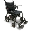 Journey Air Elite Lightweight Folding Power Chair with a carbon fiber frame, brushless motors, foldable design, and joystick control for easy mobility.