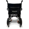 Journey Air Elite Lightweight Folding Power Chair with a carbon fiber frame, brushless motors, foldable design, and joystick control for easy mobility.