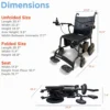 Journey Air Elite Lightweight Folding Power Chair with a carbon fiber frame, brushless motors, foldable design, and joystick control for easy mobility.