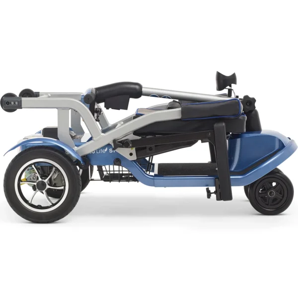 Journey So Lite® Folding Power Scooter with lightweight design, ESC anti-tip control, and travel-ready features, including FAA compliance and easy portability.