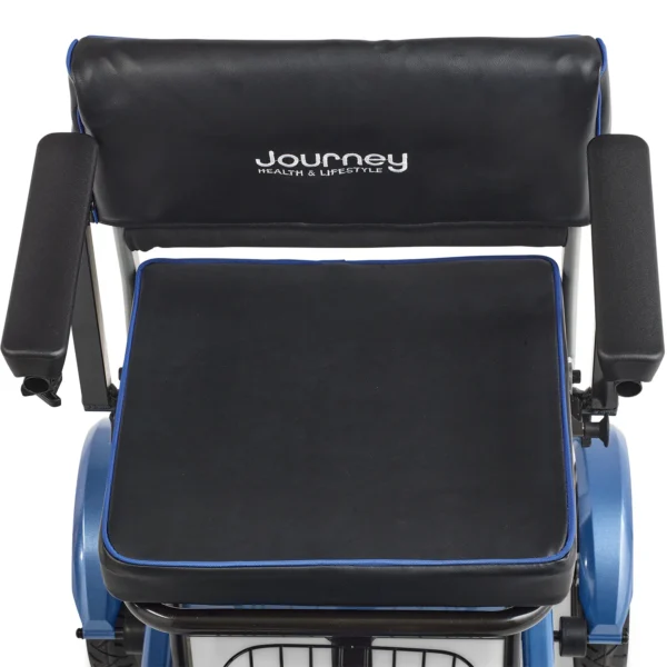 Journey So Lite® Folding Power Scooter with lightweight design, ESC anti-tip control, and travel-ready features, including FAA compliance and easy portability.