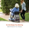 Journey So Lite® Folding Power Scooter with lightweight design, ESC anti-tip control, and travel-ready features, including FAA compliance and easy portability.