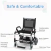 Journey Zinger Folding Power Chair, lightweight with dual-lever steering, foldable for portability.