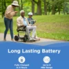 Journey Zoomer – 8 Journey Zoomer Folding Power Chair with joystick control, lightweight design, and swing-away footplate, ideal for travel and everyday use.