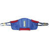 Lumex Deluxe Sit-to-Stand Sling with cushioned panels, non-slip inner pad, and cross-over strap for secure and comfortable patient transfers.