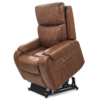 Titan PR-449 Lift Chair with Twilight technology in a lay-flat position, featuring a stylish, padded seat, adjustable headrest, and durable upholstery.