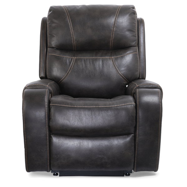 Titan PR-449 Lift Chair with Twilight technology in a lay-flat position, featuring a stylish, padded seat, adjustable headrest, and durable upholstery.
