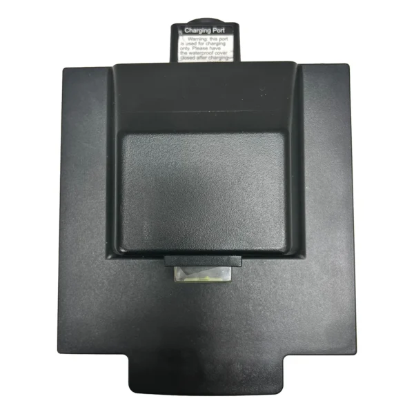 So Lite Scooter 24V 10Ah lithium battery with black anodized aluminum housing and plastic end closures.