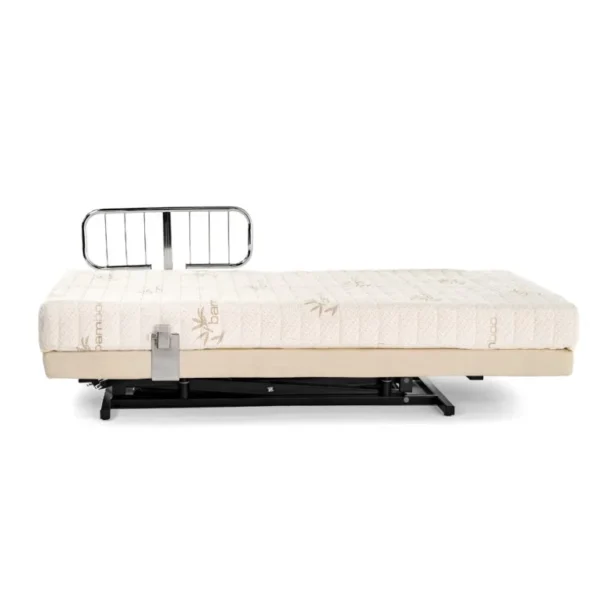 Supernal 3 Hi-Low Bed with hidden electric components, reclining mechanism, and backlit wireless control, available in Twin, Full, and Queen sizes.