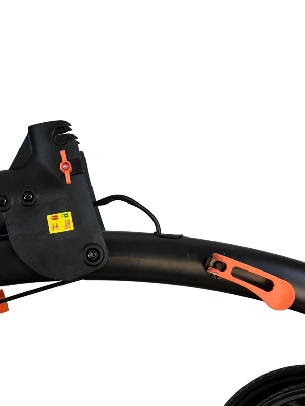 UPWalker Premium Lite V2 with larger wheels, motion-activated lights, dual storage bags, and comfort pads for improved mobility and safety.