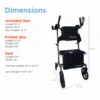 UPWalker Premium Lite V2 – 6 UPWalker Premium Lite V2 with larger wheels, motion-activated lights, dual storage bags, and comfort pads for improved mobility and safety.