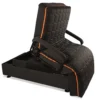UPbed Standard motorized lift bed with memory foam mattress and padded bedrails.