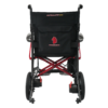 Forcemech Ultralite G10 folding power chair with carbon fiber frame, shown in a folded position. Lightweight, compact, and designed for travel and daily use.