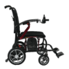 Forcemech Ultralite G10 folding power chair with carbon fiber frame, shown in a folded position. Lightweight, compact, and designed for travel and daily use.