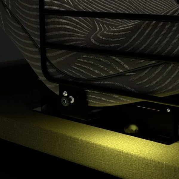 UPbed Independence motorized lift bed with memory foam mattress and 90° rotation.