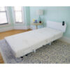 The New Valiant Hospital Bed with head and foot articulation, Trendelenburg adjustability, and optional bamboo rail covers and egress lighting.