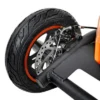 Explorer Mobility Scooter in black and orange, sturdy frame, pneumatic tires, ergonomic handlebars, and control panel for easy operation.