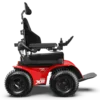 Extreme X8 Power Wheelchair navigating rugged outdoor terrain with knobby tires and a sturdy design, built for sand, snow, and off-road adventures.