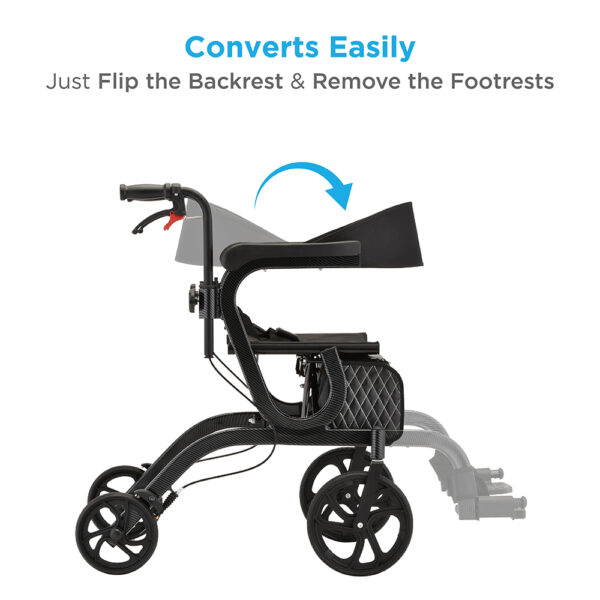 フリーウェイ2型　(1606) Nova Gemini 2-in-1 Rollator & Transport Chair – Lightweight Design