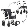 Rollz Motion Performance in jungle green, featuring a padded seat, pneumatic rear tires, and foam-filled front tires for smooth all-terrain mobility.