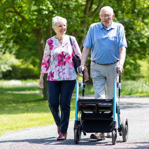 Rollz Motion Performance in jungle green, featuring a padded seat, pneumatic rear tires, and foam-filled front tires for smooth all-terrain mobility.