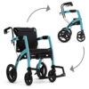 Rollz Motion Performance in jungle green, featuring a padded seat, pneumatic rear tires, and foam-filled front tires for smooth all-terrain mobility.