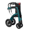 Rollz Motion Performance, an all-terrain rollator and wheelchair combo with air-filled tires, wedge-shaped seat, and reflective accents for outdoor adventures.