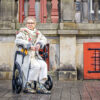 Rollz Motion Rhythm rollator walker with laser line, metronome, and vibration cues, designed for Parkinson’s patients to improve walking rhythm and overcome freezing of gait.