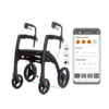 Rollz Motion Rhythm rollator walker with laser line, metronome, and vibration cues, designed for Parkinson’s patients to improve walking rhythm and overcome freezing of gait.