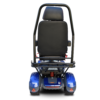 Vita Monster all-terrain mobility scooter in midnight black, featuring 15” rear tires, 900-watt motor, LED lights, and sporty captain's seat for outdoor performance.