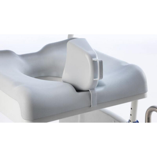 Aquatec Ocean Ergo XL Shower Commode Chair with ergonomic seat, rust-proof frame, and adjustable footrests.