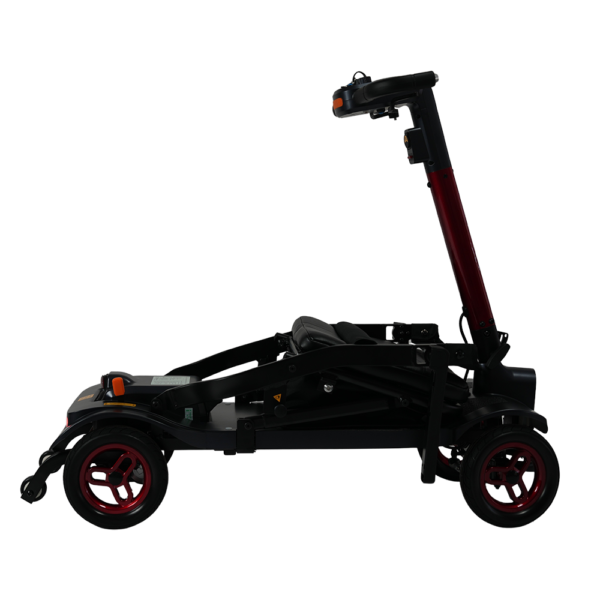 Forcemech Traveler – A sleek, ultra-lightweight travel scooter with LED lights, turn signals, and a quick-folding design.