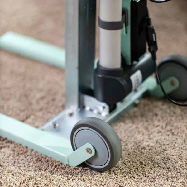 A sturdy and reliable electric floor lift designed to safely assist individuals in getting up after a fall. Features a strong frame, ergonomic support, and user-friendly remote operation for effortless lifting.