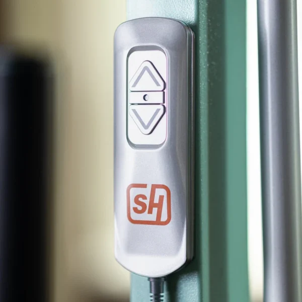 A sturdy and reliable electric floor lift designed to safely assist individuals in getting up after a fall. Features a strong frame, ergonomic support, and user-friendly remote operation for effortless lifting.