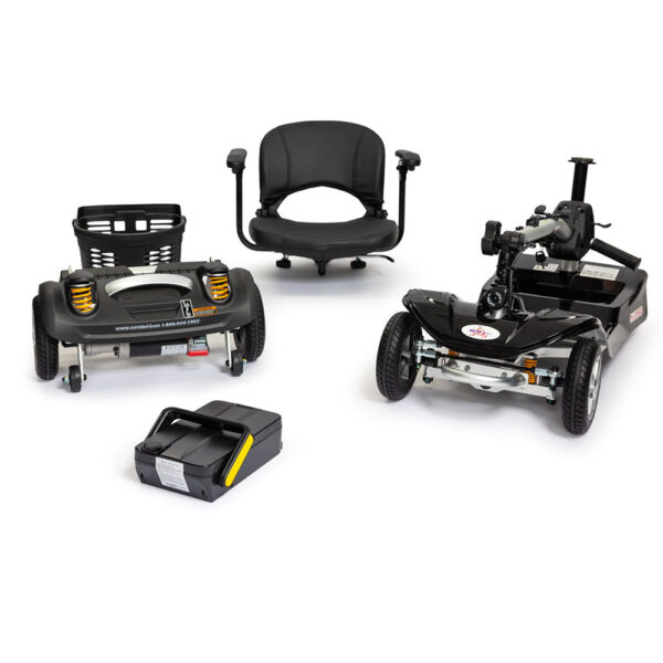 NOMAD Mobility Scooter – lightweight frame, compact design, and padded seat for travel convenience.