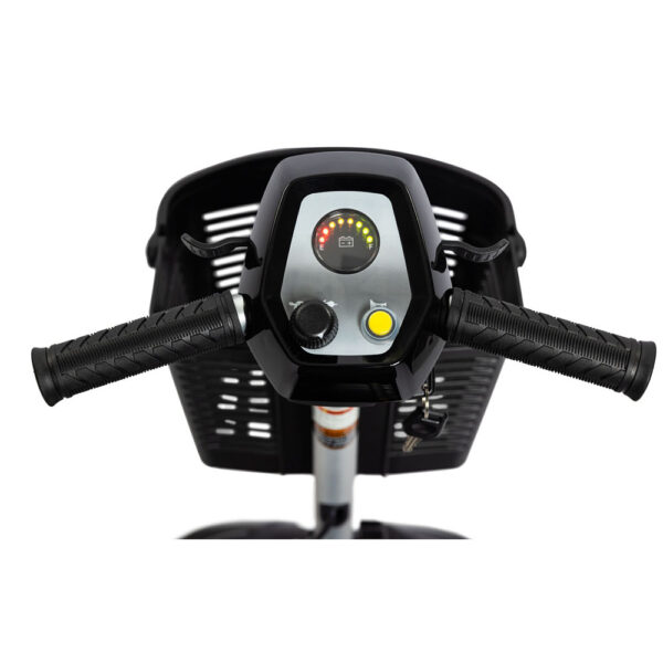 NOMAD Mobility Scooter – lightweight frame, compact design, and padded seat for travel convenience.