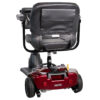 ROADSTER 3 S731A mobility scooter in red, adjustable tiller, solid tires, and large storage basket.