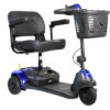 ROADSTER 3 S731A mobility scooter in red, adjustable tiller, solid tires, and large storage basket.