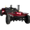 Roadster 4 1 ROADSTER 4 S741A mobility scooter in red, adjustable tiller, solid tires, and large storage basket.