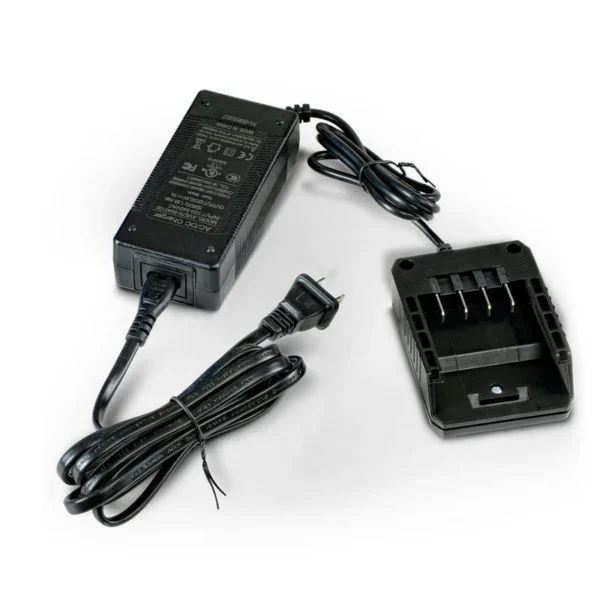 A compact and efficient SuperHandy 48V Lithium-Ion Battery Charger, designed for fast and reliable charging of all SuperHandy 48V battery systems.