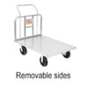 Super Handy Platform Truck & Trailer 12 A heavy-duty SuperHandy Utility Cart with an aluminum frame, 8-inch caster wheels, and a 41-inch platform bed designed for industrial and construction material transport.