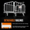 Super Handy Platform Truck & Trailer 5 A heavy-duty SuperHandy Utility Cart with an aluminum frame, 8-inch caster wheels, and a 41-inch platform bed designed for industrial and construction material transport.