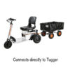 Towable Garden Cart 10 A durable SuperHandy Towable Garden Cart with a steel frame, 10-inch pneumatic tires, and a quick dump system for effortless material transport and disposal.