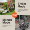 Towable Garden Cart 3 A durable SuperHandy Towable Garden Cart with a steel frame, 10-inch pneumatic tires, and a quick dump system for effortless material transport and disposal.