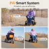 Paiseec 2-in-1 Electric Wheelchair W1 in gray, showcasing its lightweight, foldable design with a detachable battery and removable storage basket.